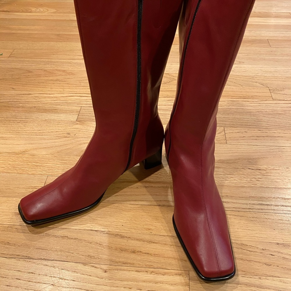 Lavorazione Red Leather Boots